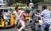 Ram Charan Assaults Car Driver Fighting Photos